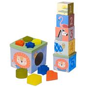 Taf Toys 12725 - Cubo para clasificar Formas Sabana