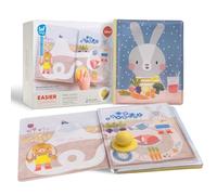 Libro mágico de agua para niños - 12 páginas reutilizables con marcador de agua incluido - Imágenes coloridas que aparecen con el agua - Estimula los sentidos y la curiosidad - A partir de 18 meses