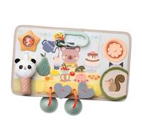 Taf Toys - Cuadro de Actividades para bebé Peek&Pop - Busy Board Sensorial 12 Actividades - Motricidad Fine & Despertar - Juguete Montessori - Desde 6 Meses - 38,5 x 23 cm 13845