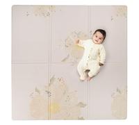 Taf Toys Fold & Play Bloom - Alfombra de juego de espuma reversible, ultra duradera, impermeable, superficie acolchada, plegable, ideal para bebés y niños pequeños, 140 x 140 cm