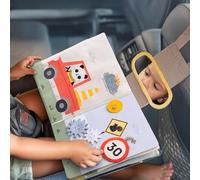 Taf Toys Montessori - Libro para asiento de coche para niños pequeños de 1 a 3 años, libros de actividades silenciosos, juguete de viaje con 15 actividades, tablero ocupado de juguetes Montessori para