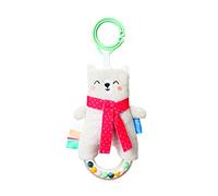 Taf Toys Paul The Bear Rattle. Bead Rattle Ring wih Ribbons. BPA Free. Attaches to Prams, Cots and Carriers with a Flexible Ring. Suitable from Birth