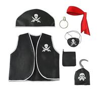 TAFACE 1 Juego De Disfraces De Pirata Para Niños, Accesorios De Capitán Para Fiesta De Halloween