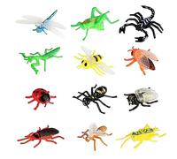 TAFACE 12 piezas de insectos simulados, modelos de animales seguros de plástico no tóxico, modelos educativos 3D para niños, fiestas temáticas de insectos, fiestas de Halloween