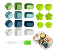 TAFACE 18 moldes para pasteles de silicona, 1 pincel, cajas de silicona reutilizables, caja de magdalenas de silicona,para hacer pasteles, magdalenas(6 formas)