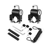 TAFACE 2 cerraduras para casco de motocicleta, 2 espaciadores, 2 llaves y 1 cuerda de resorte, antirrobo y cierre de gancho de demolición (negro)