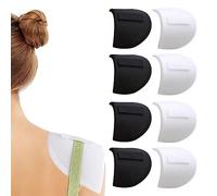 TAFACE 2 pares de hombreras blancas, 2 pares de hombreras negras, hombreras de espuma, hombreras extraíbles, accesorios de costura, charreteras integradas, bricolaje artesanal, para blazers
