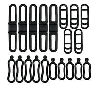 TAFACE 20 bandas elásticas de silicona para bicicleta, soporte de montaje de linterna, accesorios para bicicleta, linterna y cuentakilómetros (negro)