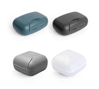 TAFACE 4 jaboneras de viaje, jabonera portátil, impermeable y a prueba de fugas, caja de jabón para el baño con tapa, 4 colores