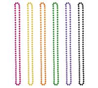 TAFACE 6 Collares de Perlas de Neón, Rosa, Rojo, Verde Fruta, Naranja, Amarillo, Púrpura, Negro, Vintage de los 80, de Fiesta, Accesorios de Moda, Plástico