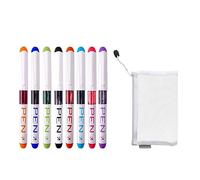 TAFACE 8 lápices de colores con 1 estuche para bolígrafos, bolígrafos de tinta multicolor con punta fina, bolígrafos de caligrafía de escritura suave, adecuados para graffiti, bocetos, caligrafía (8