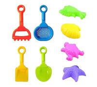 TAFACE 8 Piezas Juguetes De Playa para Niños, Juguetes De Bandeja De Arena, Pantalla De Malla De Arena, Molde De Arena Animal Marino, Herramienta De Juego De Arena, Conjunto De Pala De Playa