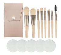 TAFACE Juego de 8 pinceles de maquillaje (el paquete de pu incluye pinceles), 5 unidades de discos de depilación, herramientas de belleza, pinceles de maquillaje, adecuados para el maquillaje