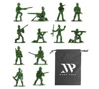TAFACE Lote de 100 figuras de soldado, 1 bolsa de almacenamiento negro, soldados del ejército verde tradicional, figuras de acción militar, figuras militares, figuras de acción de guerra