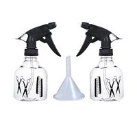 TAFACE - Lote de 2 botellas de spray de plástico de 250 ml con punta de pulverización ajustable, antifugas, larga vida útil, pulverizador recargable con embudo