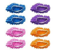 TAFACE Pantuflas mopa de 8 piezas, zapatos de limpieza del suelo, zapatillas extraíbles y lavables, fuerte absorción de agua, aptas para la limpieza del polvo y el cabello casero