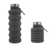 TAFACE Taza de Agua Plegable de Silicona (500 ml) - Portátil, Reutilizable, a Prueba de Fugas para Deportes (Azul Oscuro)