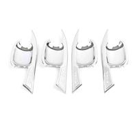 TAFASVCVMK Automóvil Manija Puerta Para Polo 2019-2023 Cubiertas De Manijas Puerta Cromadas Anti-rayaduras Accesorios Decorativos Protector Compatible Con(Blade Door Bowl)