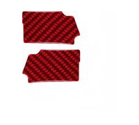 TAFASVCVMK Embellecedor Protector De Cubierta Cuenco para Manija Puerta Coche Fibra Carbono para Mustang 2015-2020 Pegatina Adhesiva(Rojo)