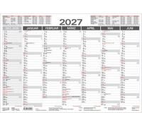 Tafelkalender A3 2027: 14 Monate auf Vorder- und Rückseite I Ferientermine und Feiertage