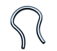 Taffstyle - Piercing falso para la nariz con forma de herradura, color azul claro, 1,6 mm