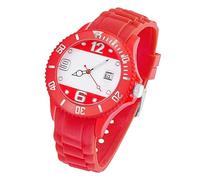 Taffstyle Reloj de pulsera de silicona de cuarzo fan reloj de la Copa Mundial y EM países banderas, Austria