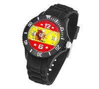 Taffstyle Reloj de pulsera de silicona de cuarzo fan reloj de la Copa Mundial y EM países banderas, españa, Deportes