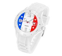 Taffstyle Reloj de pulsera de silicona de cuarzo fan reloj de la Copa Mundial y EM países banderas, Francia