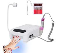 TaFoyu 4 en 1 aspiradora de uñas y cortador de uñas, máquina colectora de polvo multifuncional, lima de uñas eléctrica profesional de 45000rpm, con reposamanos