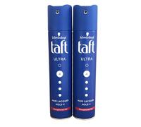 Taft Barniz para el cabello Ultra Grado de retención 4 (2 x 250 ml), spray de peinado que ofrece hasta 24 horas de duración, aporta un cabello fuerte y resistente