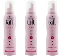 Taft Espuma Fijadora Rizos 3 X 150ml Mantenga el Nivel 3 - Larga Duración Rizos