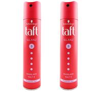 taft Spray Fijador Capilar GLANZ Brillo 2 x 250ml Vegan Fuerza 5 - hasta 24H