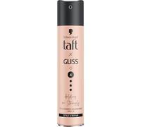 Taft Spray Gliss Holding me Strongly de grado de retención 4 (250 ml), spray de peinado que proporciona una fuerte sujeción para todo tipo de cabello, laca sin siliconas con aceite de argán y