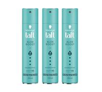 TAFT Spray para el cabello Aloe Boost con complejo de aloe vera y niacinamida, grado de retención 4 (3 x 250 ml), spray de peinado para todo tipo de cabello, laca para el cabello sin siliconas para
