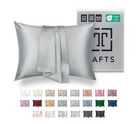 Tafts Fundas de Almohada de Seda de 22 mm, 100% Pura de Morera 6A, para Cabello y Piel, con Cierre de Cremallera, refrescante, Natural, orgánica, Funda de Almohada de Seda de Doble Cara (Gris