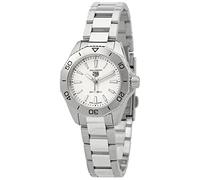 TAG Heuer Aquaracer WBP1411-BA0622 - Reloj de cuarzo para mujer con esfera blanca, Gris, 30 mm, Movimiento de cuarzo