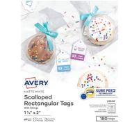 TAG,SCALLOP,180PK,PRNT,WH