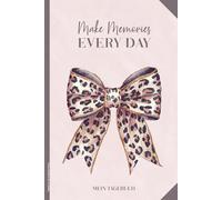 Tagebuch mit Schleifen Motiv: Notizbuch Schleife im Leopardenmuster A5 Buch für tägliche Notizen viele vorgedruckte Seiten mit Platz für To Do Listen praktisches Journal MAKE MEMORIES EVERY DAY