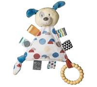 Taggies - Juguetes de dentición para bebé, sonajero portátil, triangular, juguete de actividad con etiquetas sensoriales, 15 cm, cachorro
