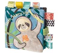Taggies Touch & Feel Soft Cloth Book with Crinkle Paper & Squeaker, 15 x 15-Centimetres, Molasses Sloth