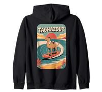 Taghazout Beach Vibes, Fun Retro Sunset y Surfing Camel Sudadera con Capucha