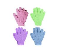 TagIo 4 Pares de Guantes de BañO de Ducha Exfoliante Lavado Piel Spa Masaje Corporal Depurador Limpiador