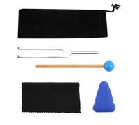 TagIo Dipasón de 432 Hz para Curar Chakras Relajantes Mentales, Fortalecer el Alivio del Estrés, Diapasón de Aleación de Aluminio Plateado