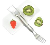 Taglierina Per Angorma Di Affettatrice - Affetatrice in Acciaio Inossidabile Per Frutta, Doppia Testa A Forchetta Affettare Frutta Affetatrice Per Mango E Frutto Del Drago Ideale Campeggio Pi