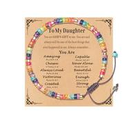 TAGOMEI Pulseras inspiradoras para mujer, pulseras bohemias de piedra natural curativa, para mejores amigas, aliento, regalos de graduación para mujeres, amigas, mamá, hija, hermana, regalo de