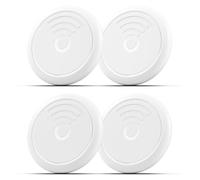 Tags-Paquete de 4 rastreadores de aire que funcionan con Apple Find My (solo iOS), llaves de pista, cartera, mochila de equipaje, maleta, batería reemplazable, súper ligero, buscadores de artículos