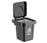 Tagtight Cenicero de pared de acero inoxidable con tapa, forma de cubo de basura, para baño, sala de estar, a prueba de cenizas volantes, a prueba de golpes, baño A