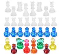 Tagtight Figuras de ajedrez 3D, molde de silicona, molde de resina epoxi, moldes de ajedrez para manualidades, regalo de cumpleaños, celebraciones familiares y juegos de mesa al aire libre