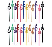 Tagtight Lápices de partitura para estudiantes, 24 piezas, lápices musicales con, lápices de música, lápiz curvado para llaves de violín