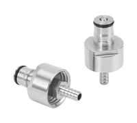 Tagtight Tapa de carbonación de acero inoxidable 304 de 5/16 barba, tipo de bloqueo de bola, de PET para bebidas blandas, barriles caseros, 2 unidades